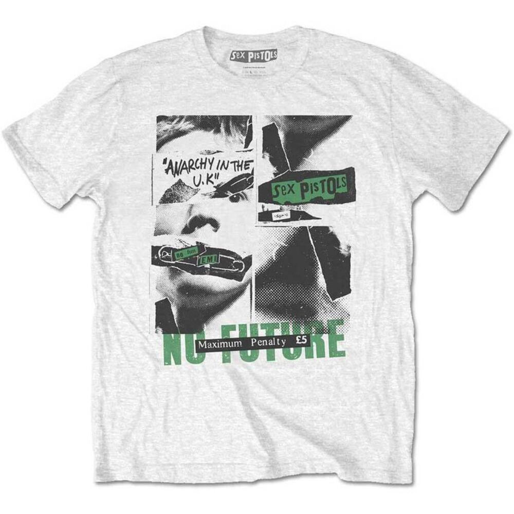 Sex Pistols Unisex Adult No Future T-Shirt / White